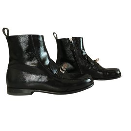 Hermès-Botas de tornozelo-Preto
