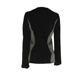 Autre Marque-Wool Silk Jacket-Black,White
