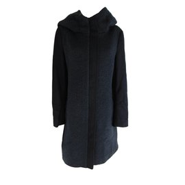 Autre Marque-Navy Hooded Coat-Navy blue