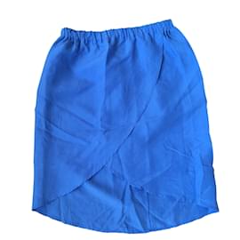 Maison Martin Margiela-MM6 silk skirt-Light blue