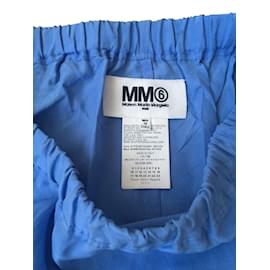 Maison Martin Margiela-Jupe en soie MM6-Bleu clair