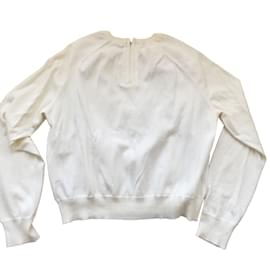 Carven-Carven-Pullover aus zwei Materialen-Aus weiß