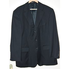Yves Saint Laurent Wool Suit Jacket Navy Blue Navy blue Dark blue