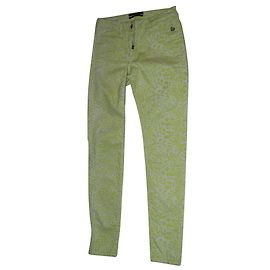 Vaqueros Estampados Maison Scotch Beige Verde Algodón Beige Verde