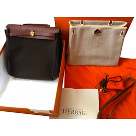 Hermès-Hermès Herbag PM-Castaño