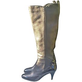Karine Arabian Black Leather Boots Black