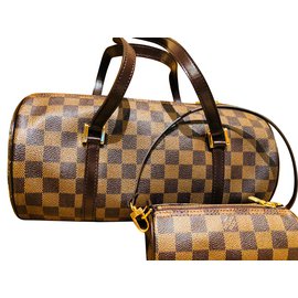 Louis Vuitton-Vuitton Checkered Butterfly Handbag-Brown