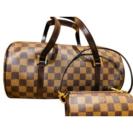 Louis Vuitton-Sac à main Vuitton Papillon damier-Marron