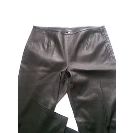 Autre Marque Pantalone Eva Herzigova in pelle di agnello nero Nero