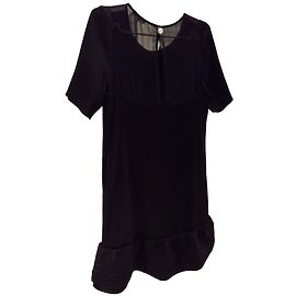 Claudie Pierlot Satinkleid Schwarz Schwarz