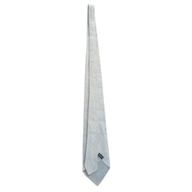 Autre Marque-Krawatte 100% Seide aus hellgrauem Weiß-Grau,Aus weiß