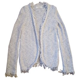 Zara-Bonitos chalecos con flecos en lana.-Gris