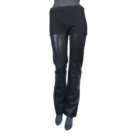 Balenciaga-Leather trousers-Black