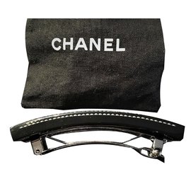 Chanel-Preciosa pinza para el cabello / broche para el cabello * Raro * Nuevo-Negro