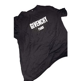T-shirt Givenchy noir en coton avec logo blanc Noir