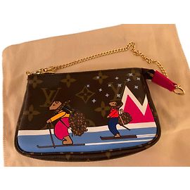 Louis Vuitton Pochette Monogram collection Xmas Noël 2018 Animals Marron