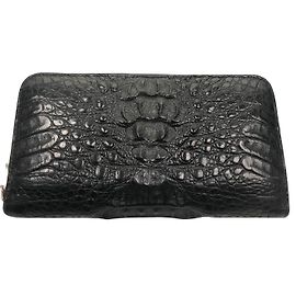 Autre Marque Genuine crocodile wallet Black
