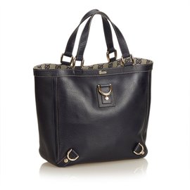 Gucci-Leather Abbey Line D Ring Tote-Black