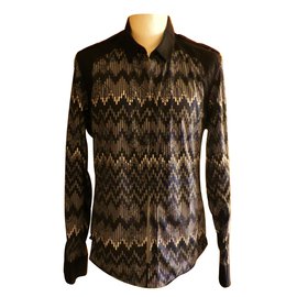 Camisa Versace de algodón gris Gris