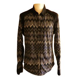 Versace-Camicia VERSACE misura 50 perfette condizioni-Grigio