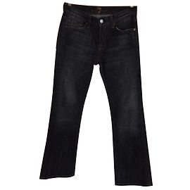 Vaqueros 7 For All Mankind de algodón negro Talla 25 Negro