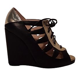 Hôtel Particulier Black Leather Sandals 39 Black