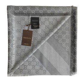 Gucci-Guccissima scarf-Grey