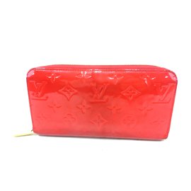 Louis Vuitton-Portefeuille zippy verni cerise-Rouge