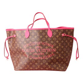 Louis Vuitton-Neverfull-Pink