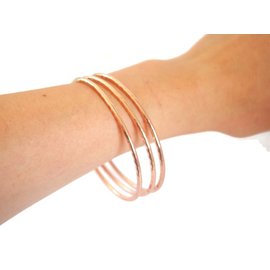 Autre Marque-Rose gold plated bangles-Other