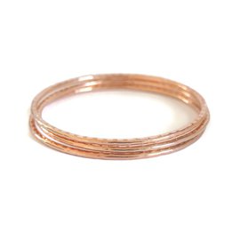 Autre Marque-Rose gold plated bangles-Other