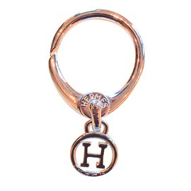 Hermès Silver key ring Silvery