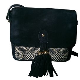 Autre Marque Mini sac à main Alma Midnight en cuir daim de chèvre bleu marine Bleu Marine