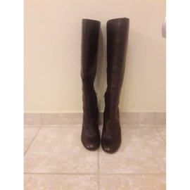 Chloé-knee hight boots-Brown