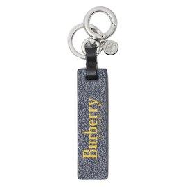 Burberry-Logo leather keychain-Green
