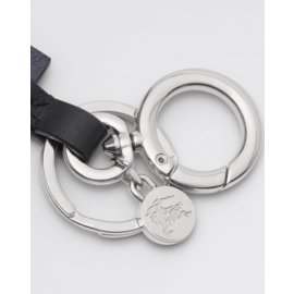 Burberry-Logo leather keychain-Green