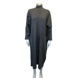 Issey Miyake-Plantation sweater dress-Grey