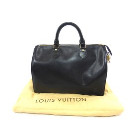 Louis Vuitton-Speedy 30 epi black-Black