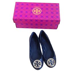 Sapatilhas Tory Burch em couro acolchoado preto 37 Preto