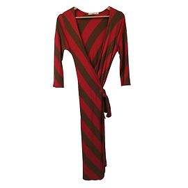 Robe cache coeur rayée Les Petites Marron Corail Marron Corail