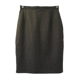 Yves Saint Laurent-Skirt-Grey