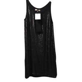 Sandro Robe à sequins Noir