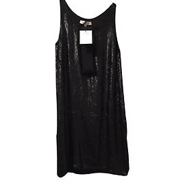 Sandro-Paillettenkleid Schwarz