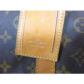 Louis Vuitton-KEEPALL 60 BANDOULIER MONOGRAM-Castaño