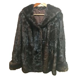 Abrigo de piel marrón Pellessimo Castaño