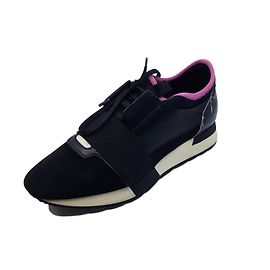 Balenciaga Race Sneaker schwarz Leder Schwarz
