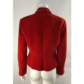 Thierry Mugler-Short red jacket-Red