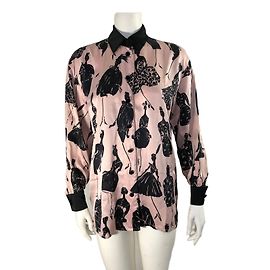 Escada Camisa vintage Preto Rosa