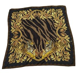 Lenço de seda Gianni Versace Preto e Dourado Outro