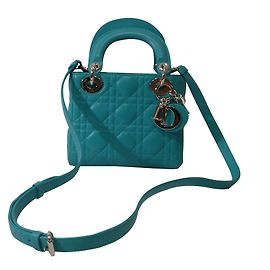 Christian Dior Borsa a tracolla Mini Lady Dior Blu